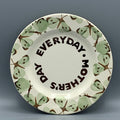 6 1/2 Inch Plate Green Cabbage White Butterfly