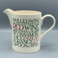 Large Straight Jug Christmas Toast & Marmalade