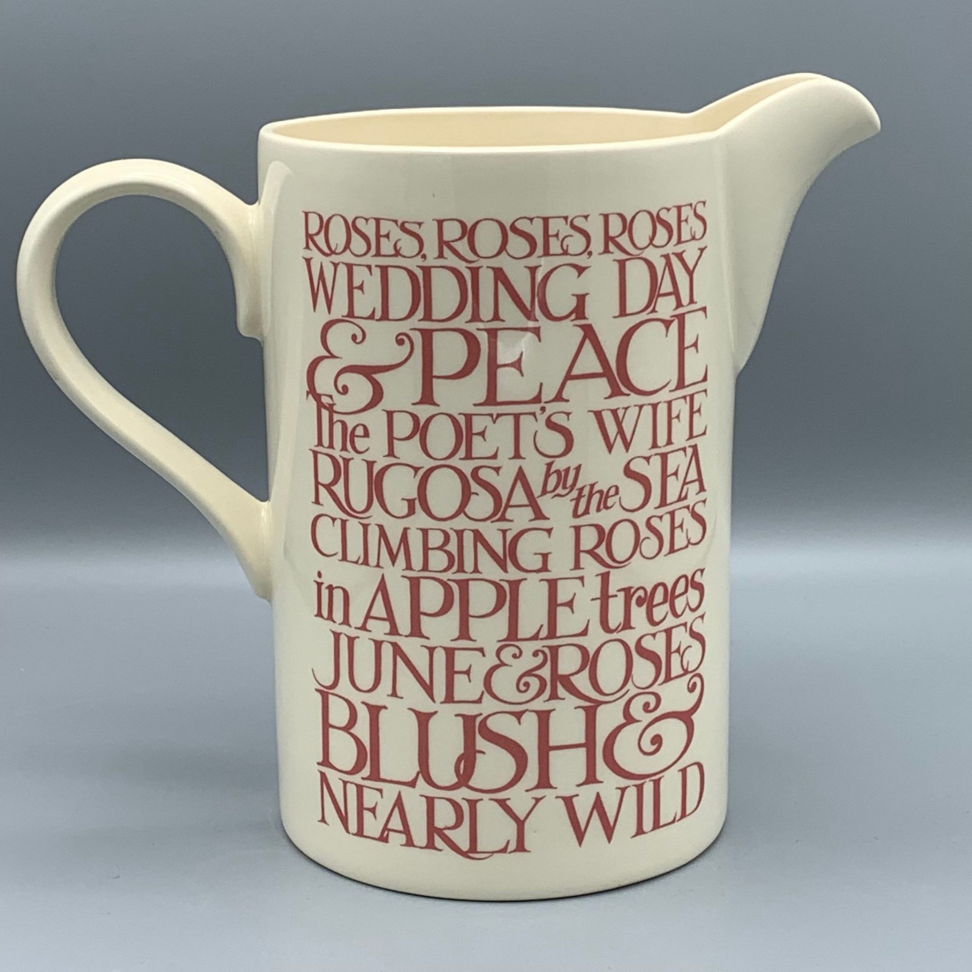 Tall Straight Jug Pink Toast &amp; Marmalade B Choice