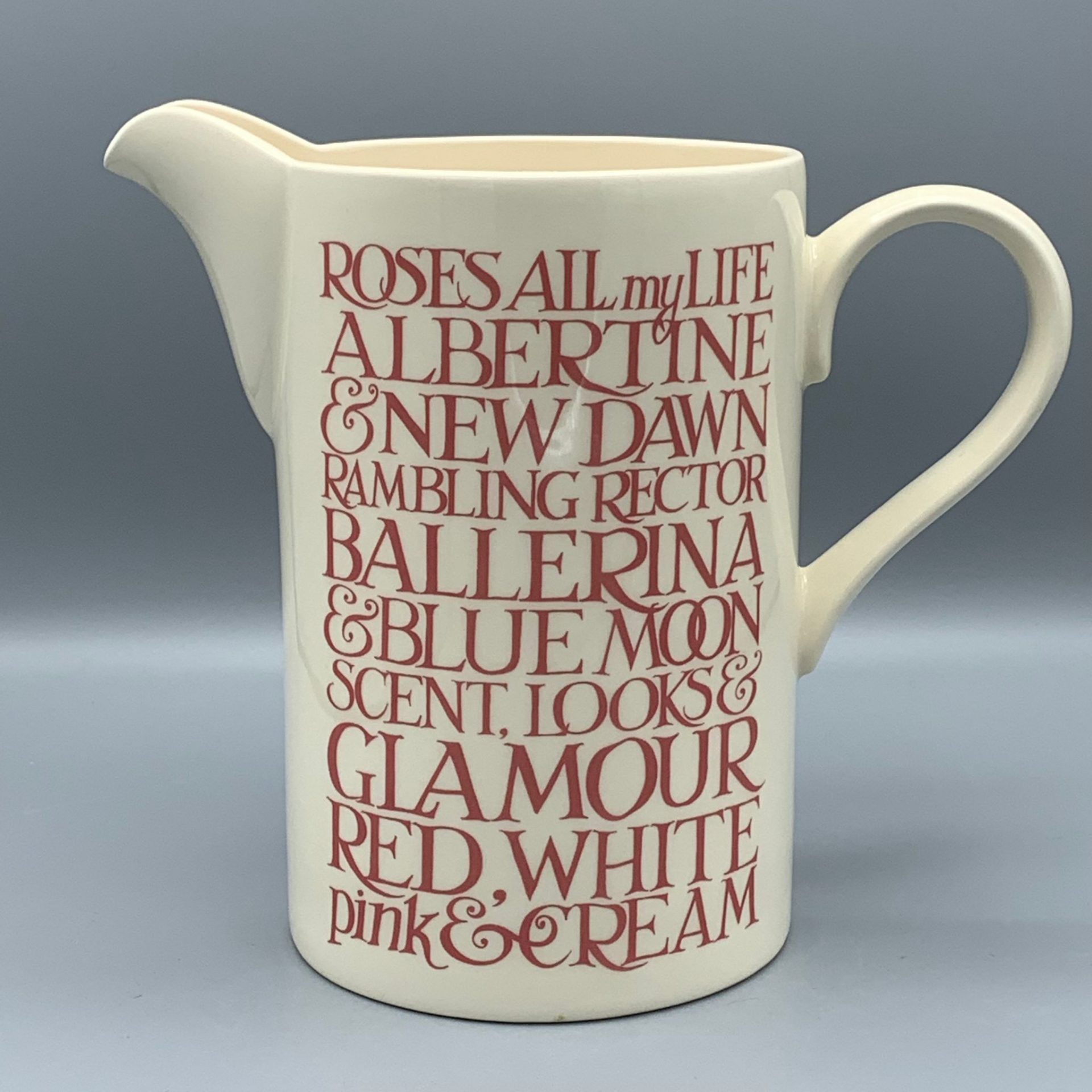 Tall Straight Jug Pink Toast &amp; Marmalade B Choice