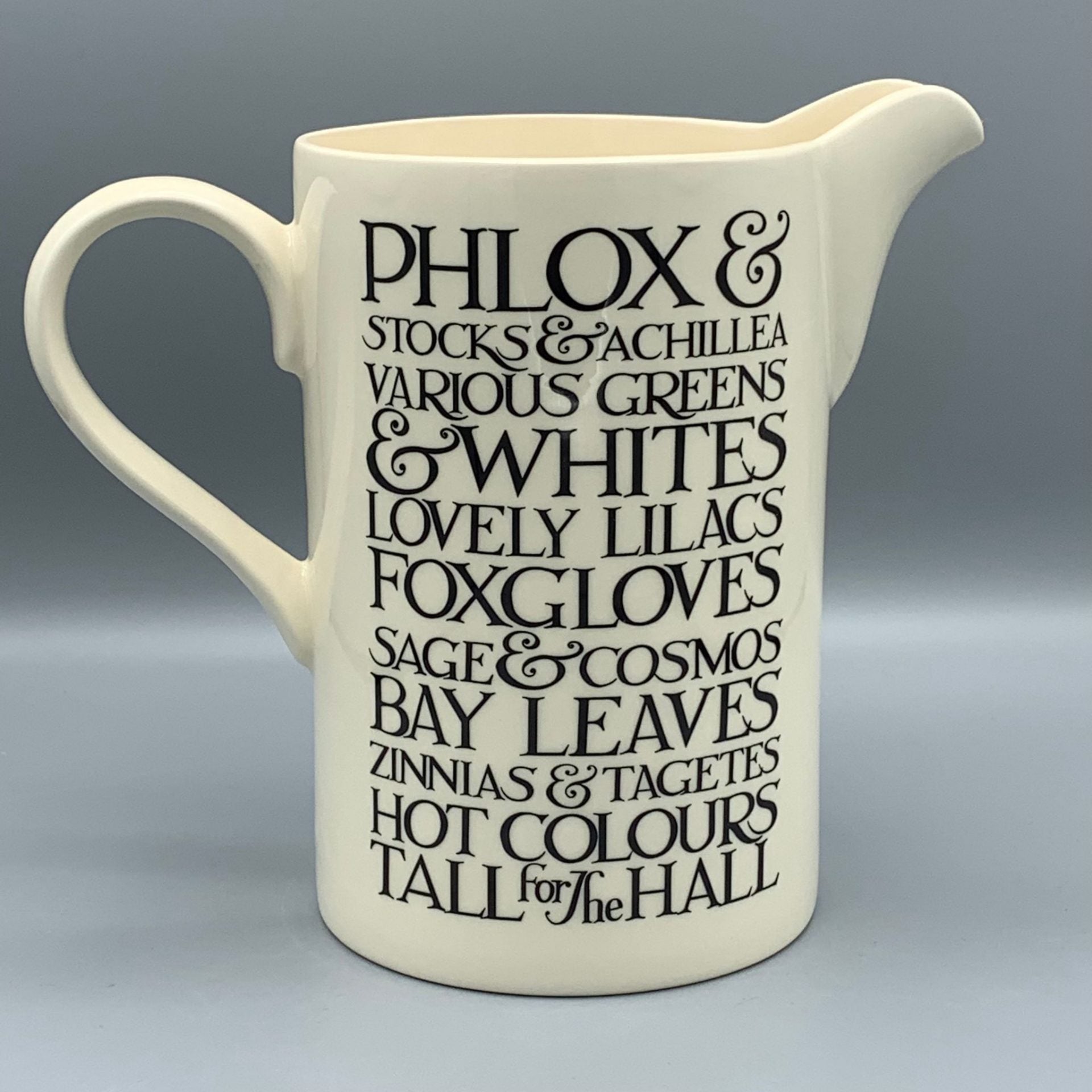 Tall Straight Jug Black Toast B Choice