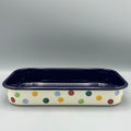 Emailliertes Bratblech mit Polka-Dot-Muster