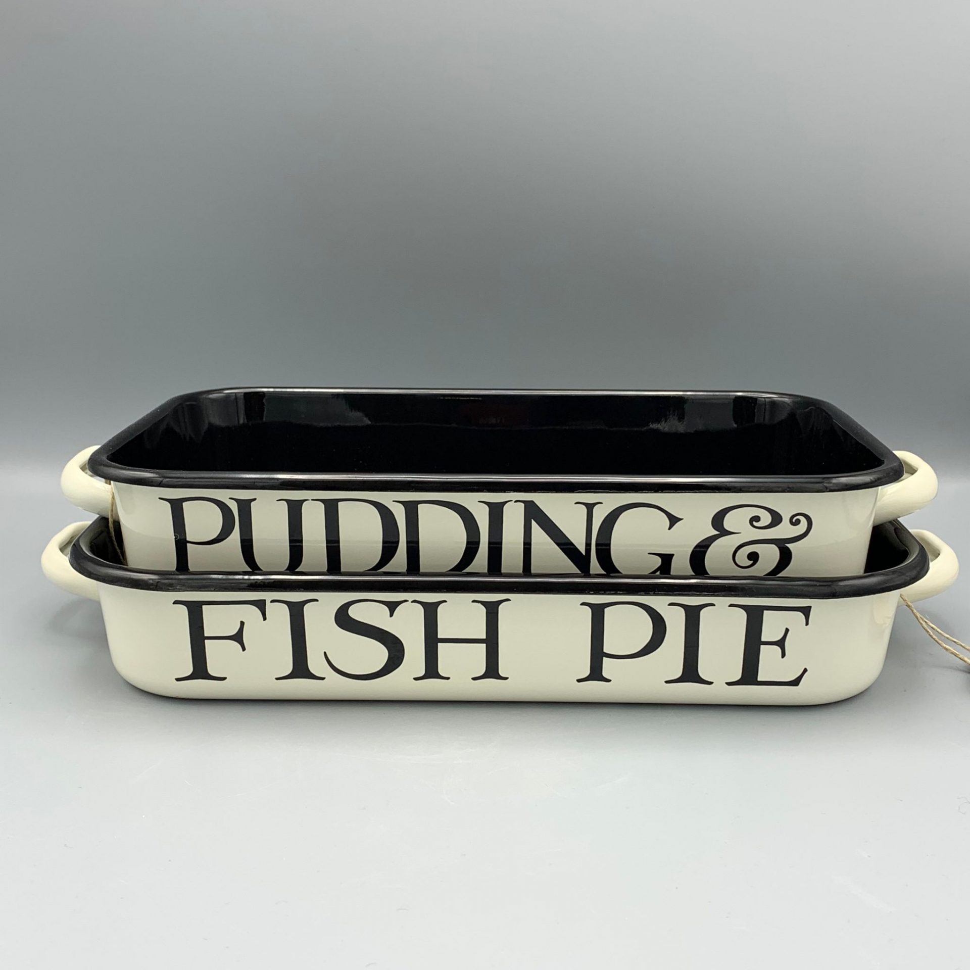 Enamel Roasting Tray 40cm Black Toast