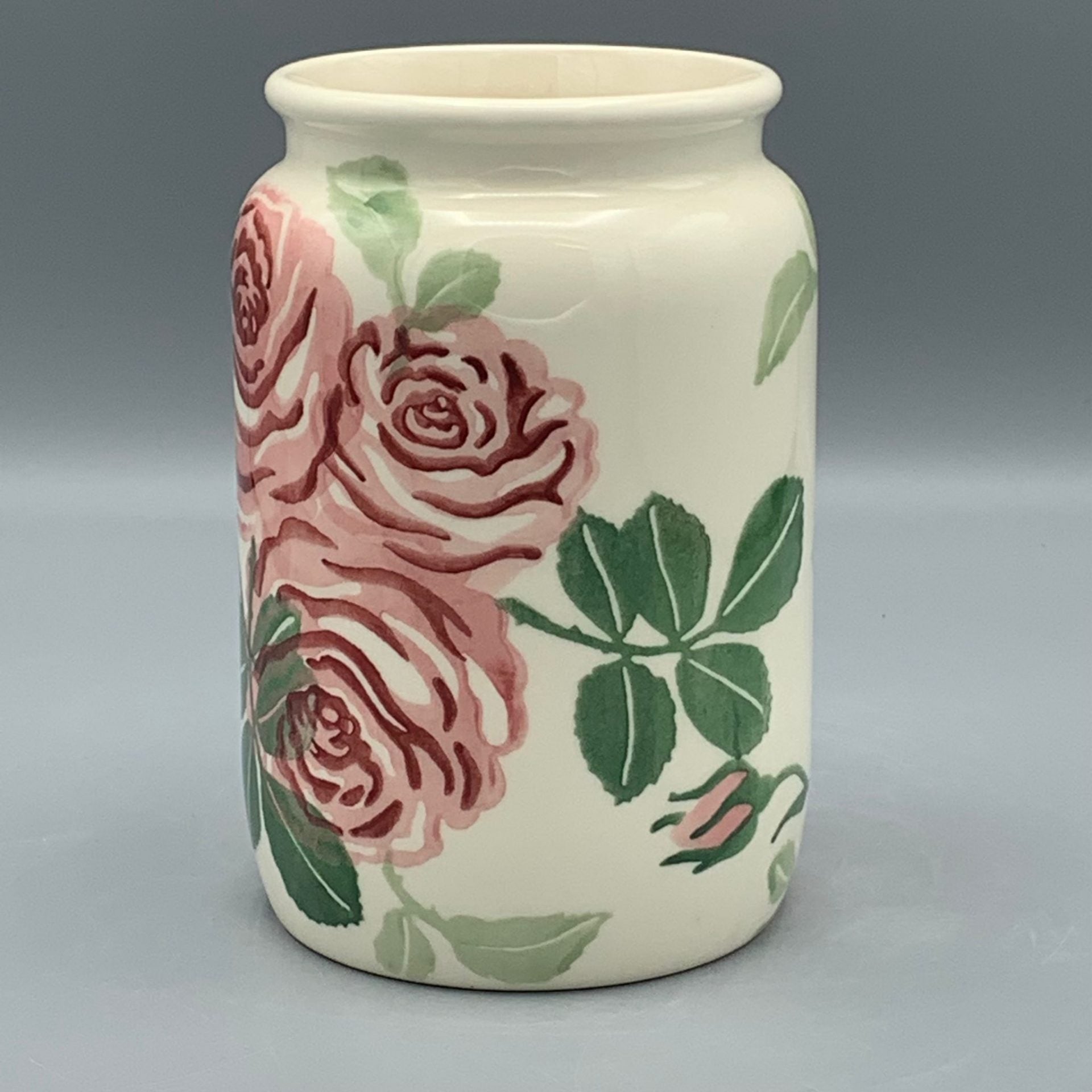 Large Jam Jar Pink Roses