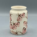 Medium Jam Jar Pink Cabbage White Butterfly