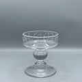 Medium Candle Holder Glass Black Toast