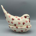 Pigeon On Nest Pink Hearts