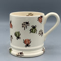 1/2 Pint Mug Orange Ladybirds