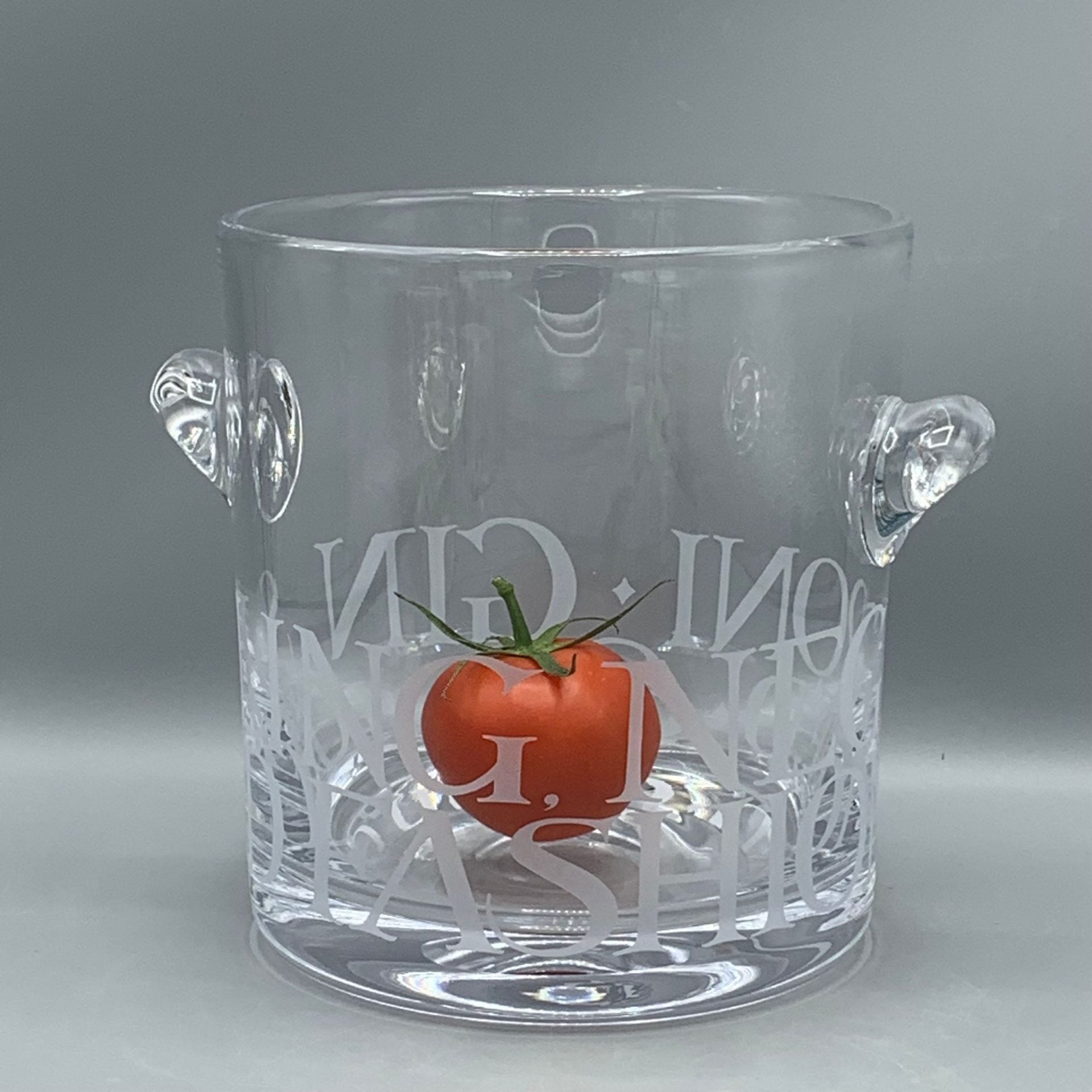 Small Ice Bucket Glass Black Toast