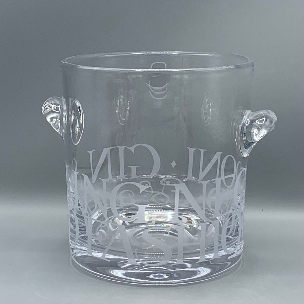 Small Ice Bucket Glass Black Toast