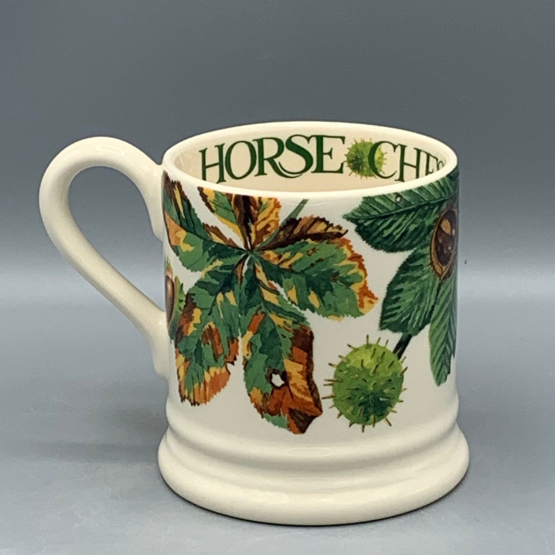 1/2 Pint Mug Trees &amp; Leaves Horse Chestnut &amp; Conker