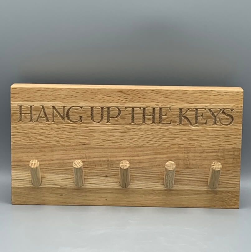 Wooden Key Hook Black Toast