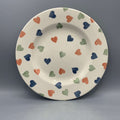 8 1/2 Inch Plate Coral Green &amp; Stormy Hearts