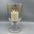 Large Storm Lantern Glass Gold Toast