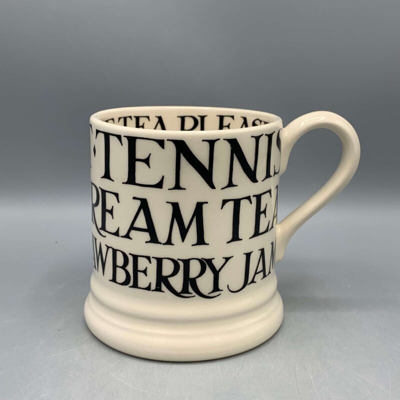 1/2 Pint Mug Black Toast Cream Tea
