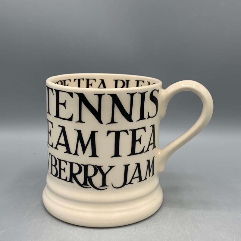 1/2 Pint Mug Black Toast Cream Tea