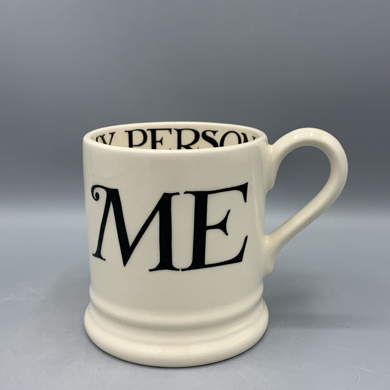 1/2 Pint Mug Black Toast Me