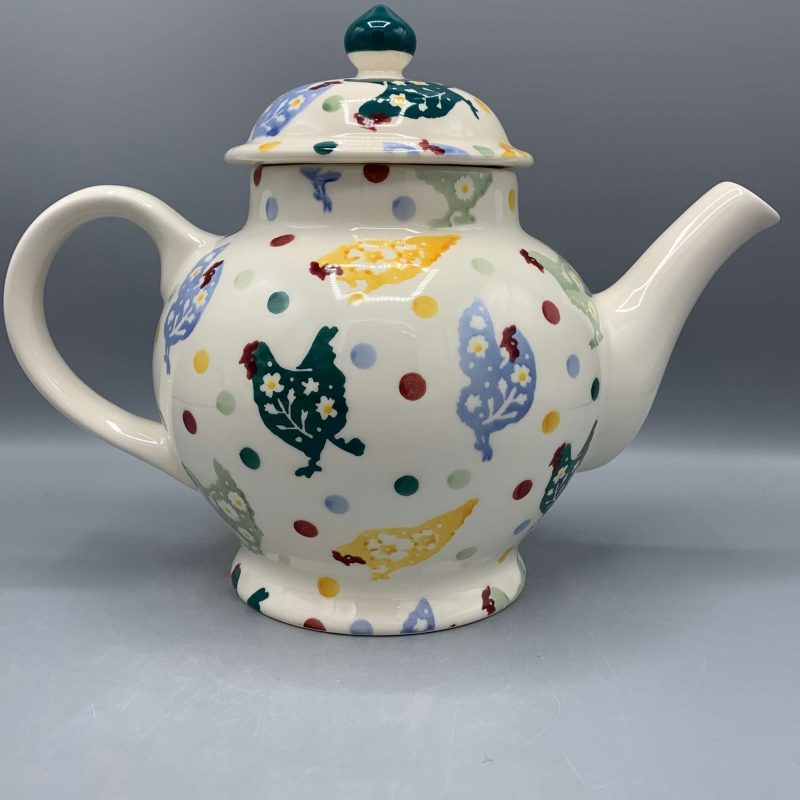 4 Mug Teapot Polka Hens