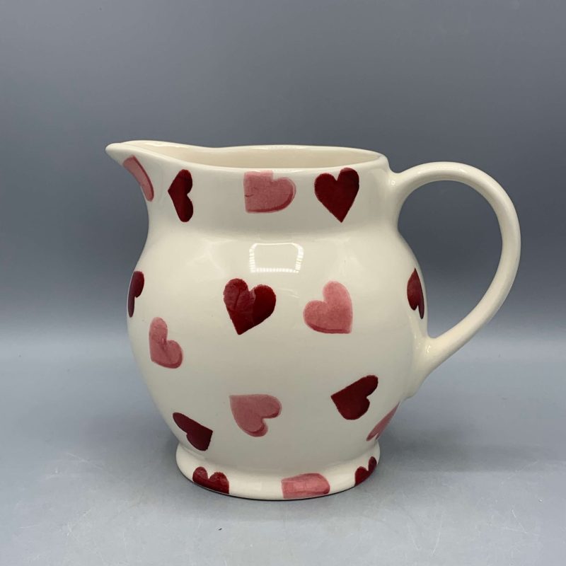 1/2 Pint Jug Pink Hearts