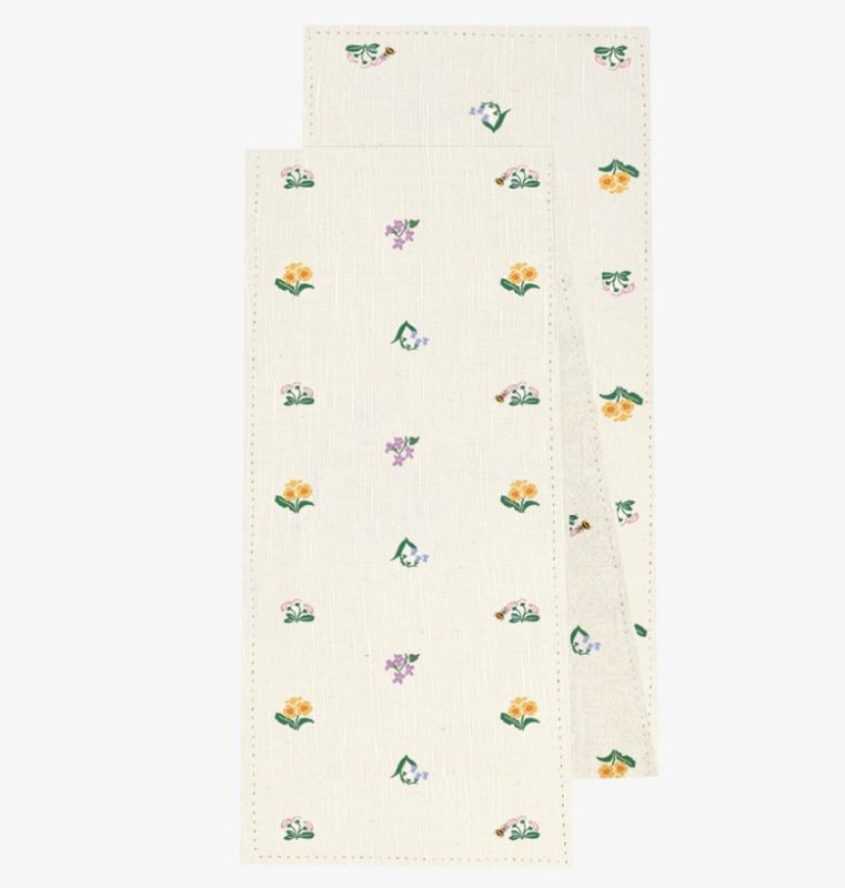 Table Runner Wild Flowers Embroidered