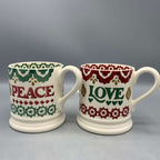Set of 1/2 Pint Mugs Christmas Joy