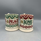 Set of 1/2 Pint Mugs Christmas Joy