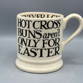 1/2 Pint Mug Black Toast Hot Cross Buns