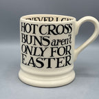 1/2 Pint Mug Black Toast Hot Cross Buns