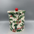 Tin Biscuit Barrel Holly