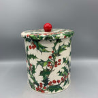 Tin Biscuit Barrel Holly