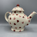 4 Mug Teapot Pink Hearts B Choice