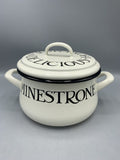 Enamel Small Cooking Pot Black Toast
