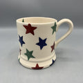 1/2 Pint Mug Red, Green &amp; Blue Stars B Choice