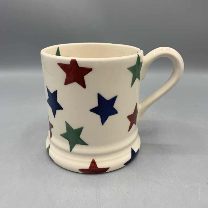 1/2 Pint Mug Red, Green &amp; Blue Stars B Choice