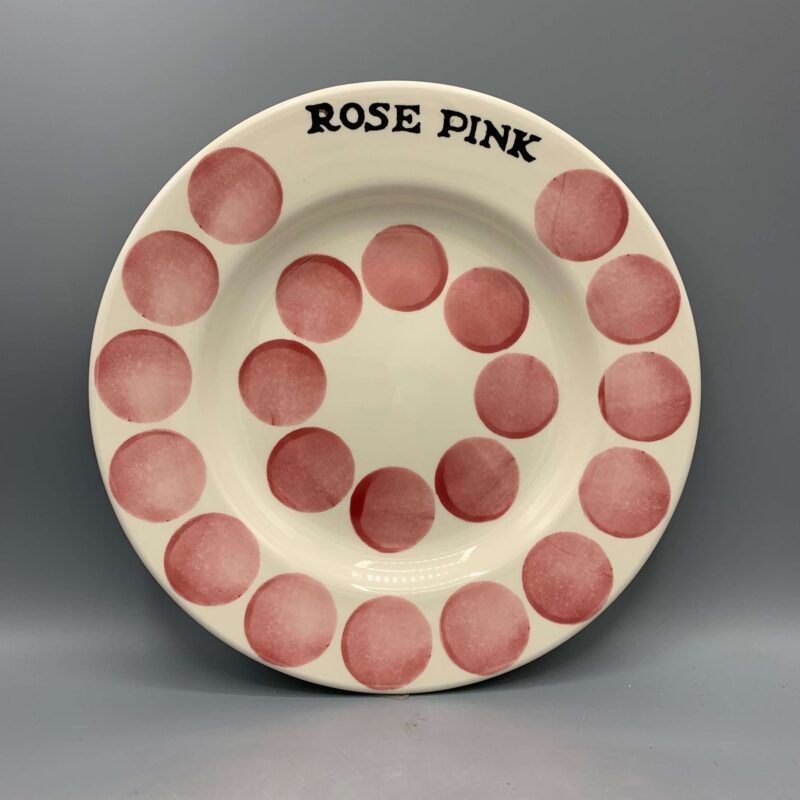 8 1/2 Inch Plate Rose Pink Colour Palette