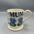 1/2 Pint Mug Blue Pansies Mum