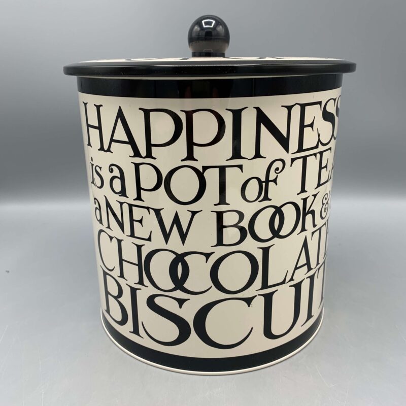 Tin Biscuit Barrel Black Toast