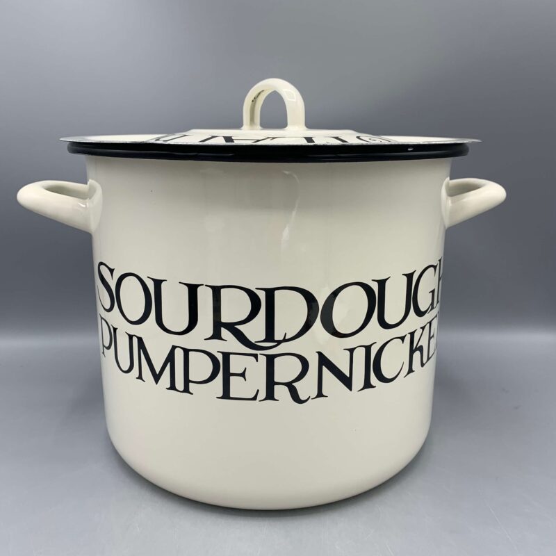 Enamel Bread Bin Black Toast