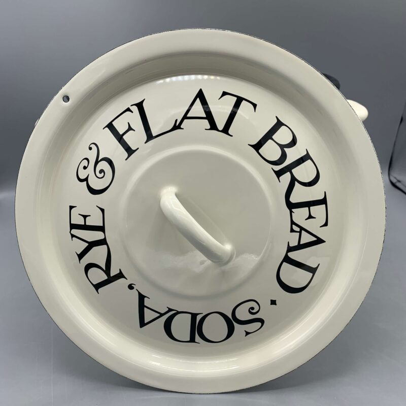 Enamel Bread Bin Black Toast