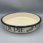 Enamel Pie Dish Savory Black Toast