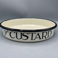 Enamel Pie Dish Sweet Black Toast