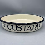 Enamel Pie Dish Sweet Black Toast