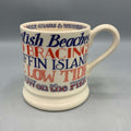 1/2 Pint Mug Red & Blue Toast Seaside