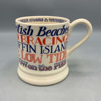 1/2 Pint Mug Red & Blue Toast Seaside