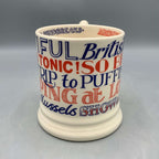 1/2 Pint Mug Red & Blue Toast Seaside