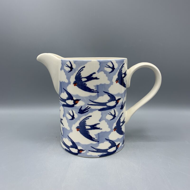 Medium Straight Jug Swallows In The Clouds