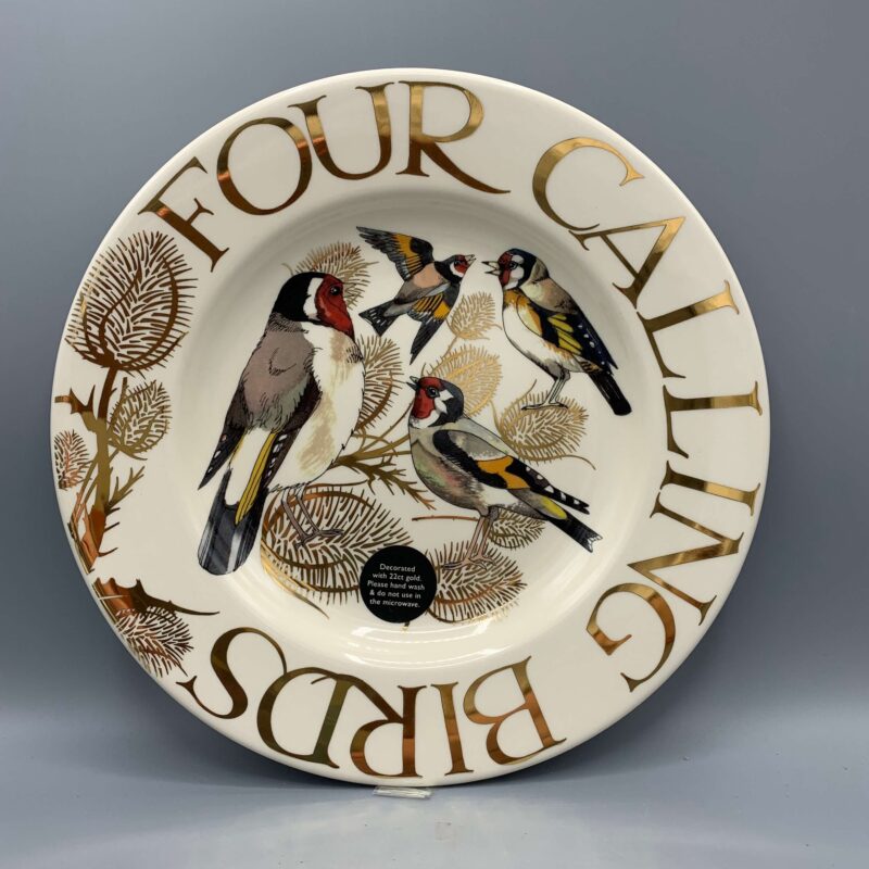 8 1/2 Inch Plate Four Calling Birds