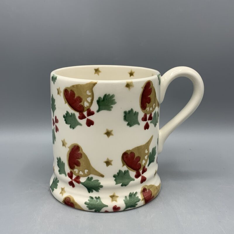 1/2 Pint Mug Christmas Robin