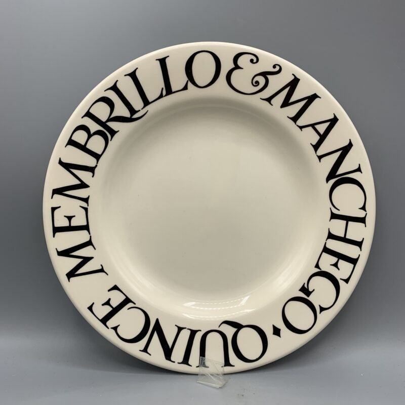 8 1/2-Zoll-Teller Black Toast Quitte Membrillo &amp; Manchego