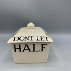 Small Butterdish Black Toast